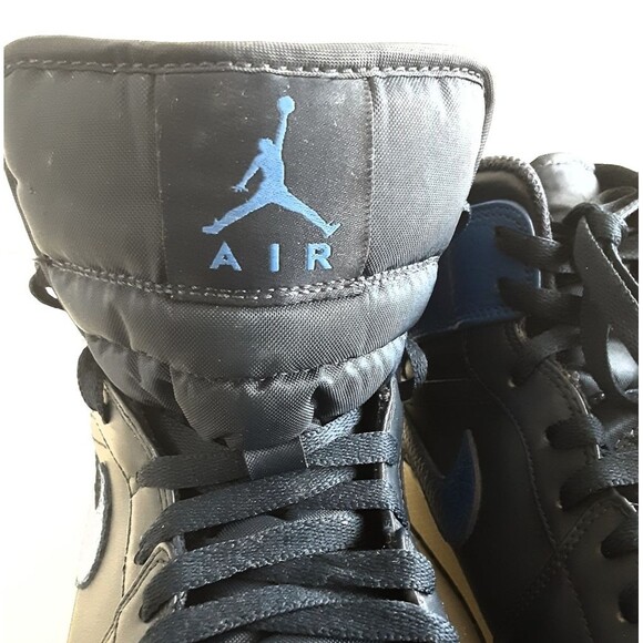 NIKE AIR JORDAN 1 Mid Obsidian Black Game Royal Blue Sneakers #554724-412 Sz 13 main image 7